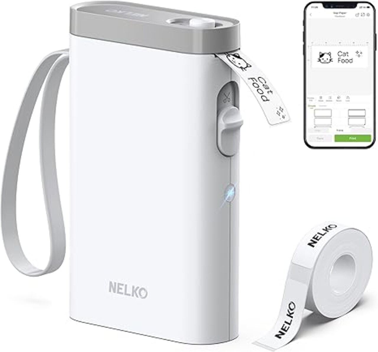 P21 Bluetooth Label Maker Machine with Tape Portable Mini Thermal Printer Wireless Inkless Label Printer for Home, Office, School Organization & DIY Labels (White, 2026 Version)